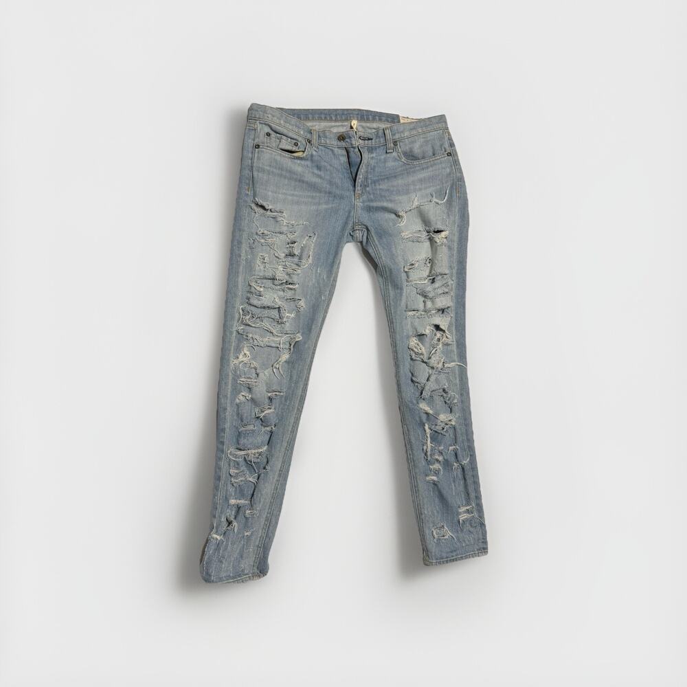 Rag & Bone Jean Thrasher Skinny Jeans Light Wash Size 30 Women’s Mid Rise Denim